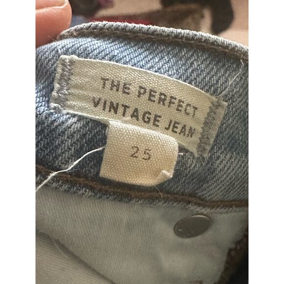 Madewell The Perfect Vintage Tapered Leg Jeans Light Wash Blue Women's Size 25 - Picture 7 of 9